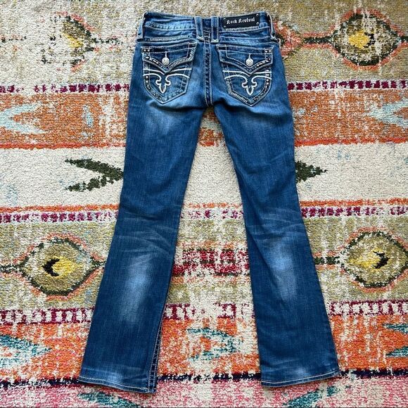 Rock Revival Jen Rhinestone Stud Bootcut Jeans - Picture 5 of 12